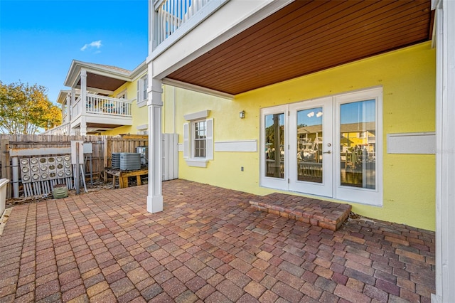 view of patio with french doors