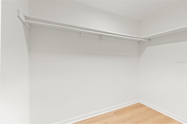 walk in closet featuring hardwood / wood-style floors