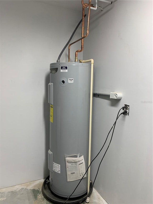 utilities featuring electric water heater