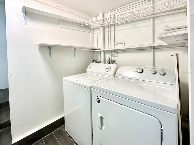 laundry area featuring separate washer and dryer