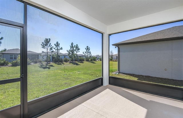 view of sunroom