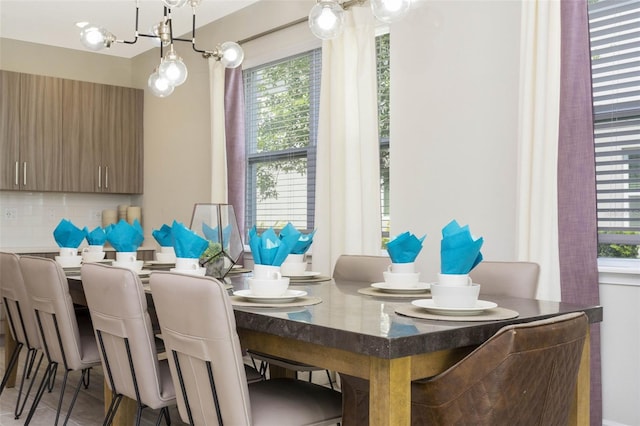 dining room featuring a healthy amount of sunlight