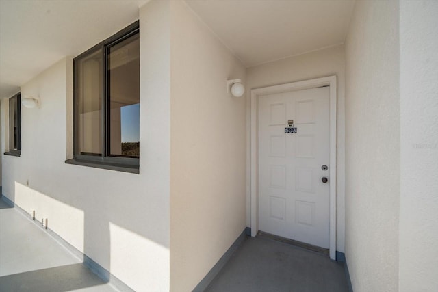 view of doorway to property