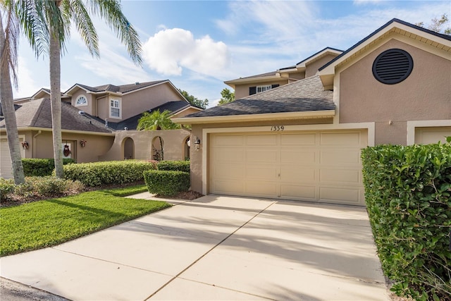 view of front of home featuring a garage