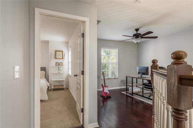 bedroom featuring dark hardwood / wood-style flooring