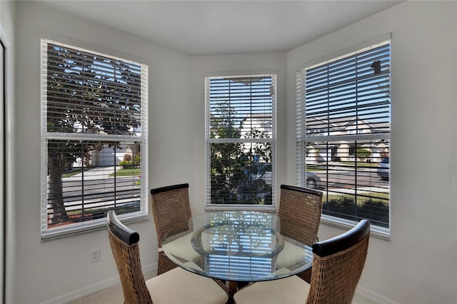 view of dining room