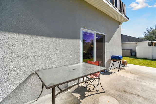 view of patio with grilling area