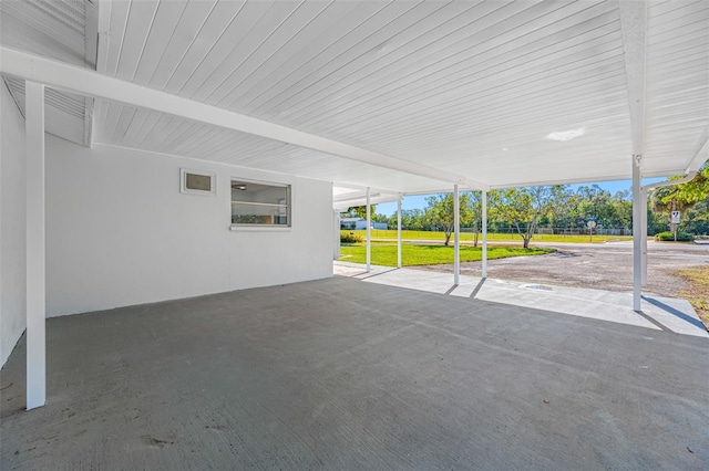 view of patio featuring a carport