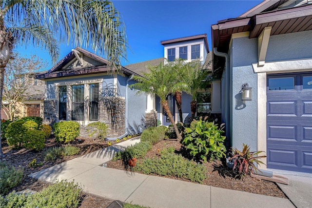 view of front of home featuring a garage