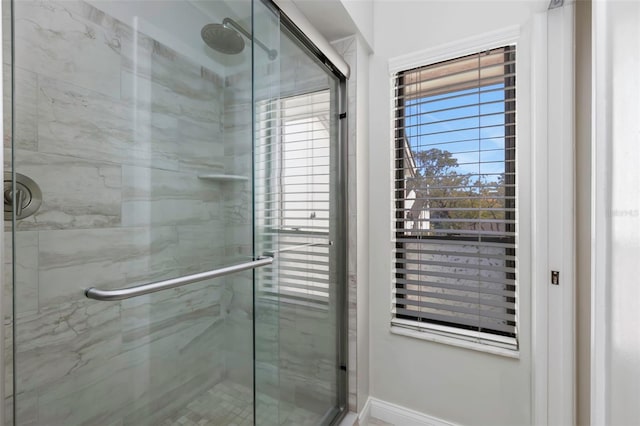 bathroom with walk in shower