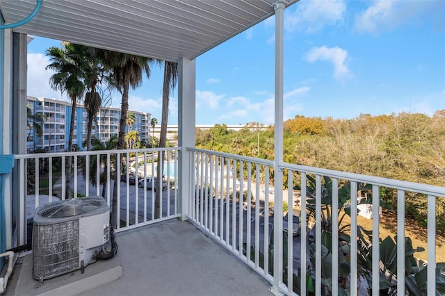 balcony with central AC