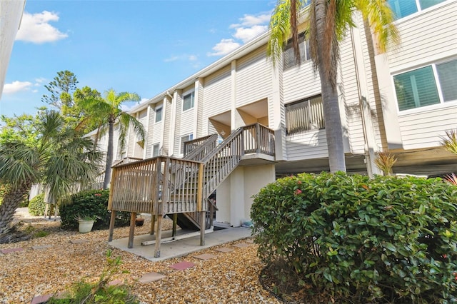 rear view of house with a deck