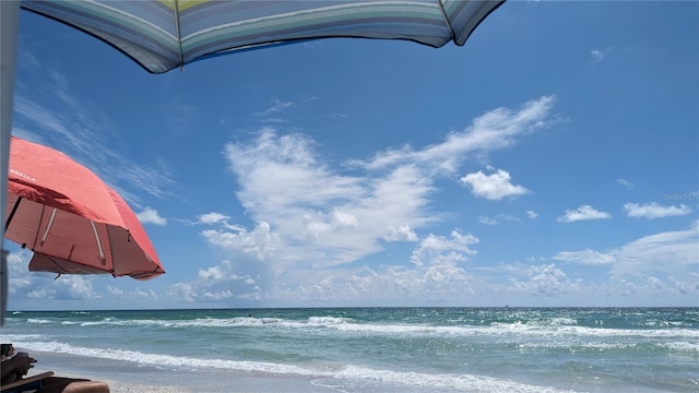 water view featuring a view of the beach