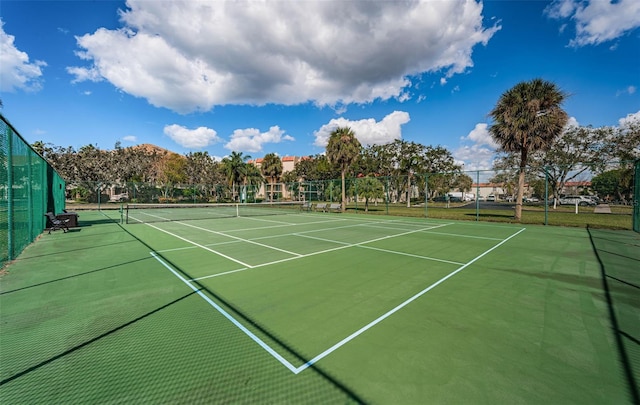 view of tennis court