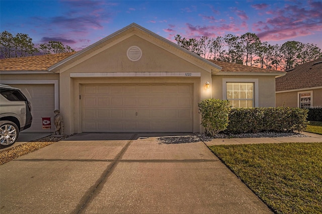 view of single story home