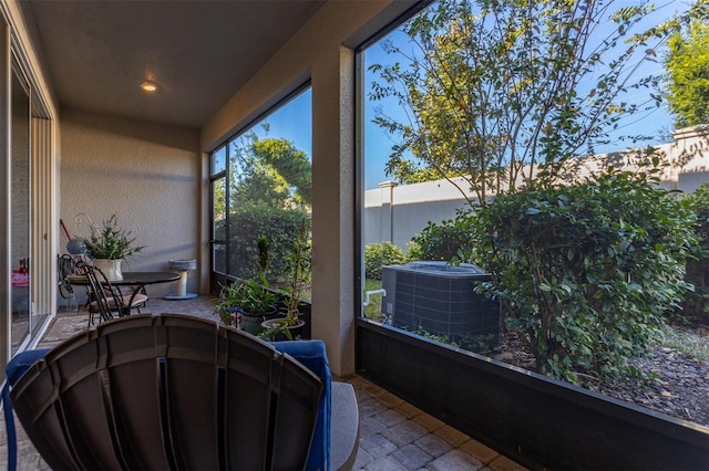 view of sunroom