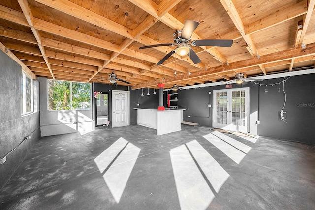 interior space with french doors