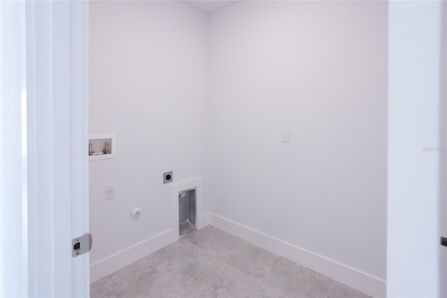 475 Winwood Ct, Port Charlotte, FL 33954 - washroom featuring hookup for an electric dryer, washer hookup, baseboards, and light tile patterned floors