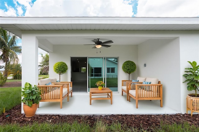 475 Winwood Ct, Port Charlotte, FL 33954 - view of patio with ceiling fan and outdoor lounge area