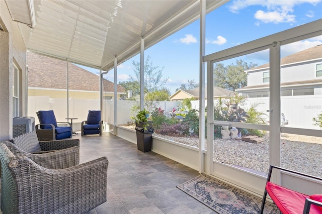 view of sunroom