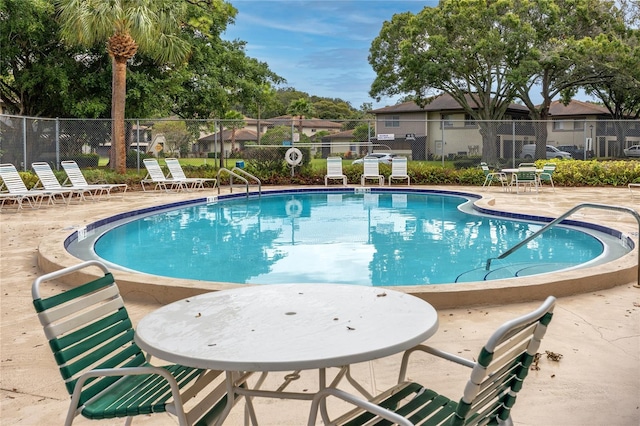 view of pool with a patio