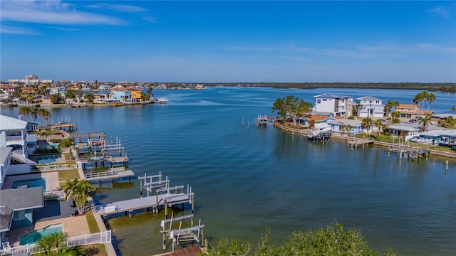 water view with a dock