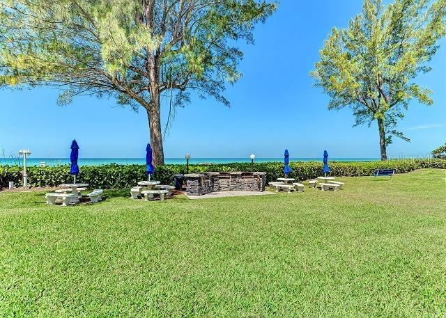 view of yard with a water view