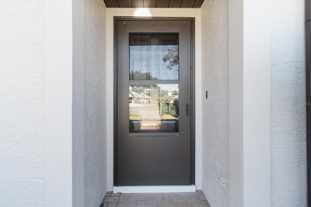 view of doorway to property