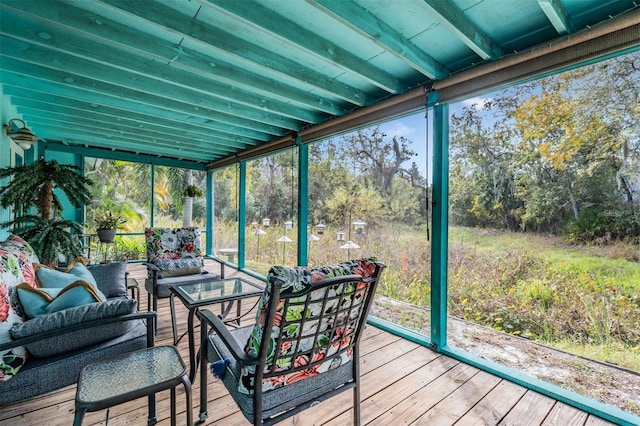 view of sunroom