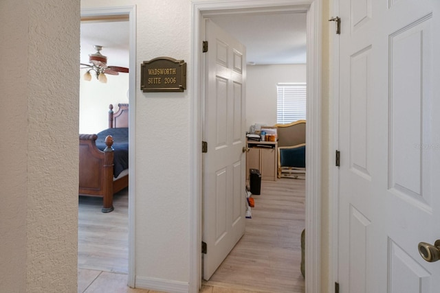 hallway featuring light hardwood / wood-style floors