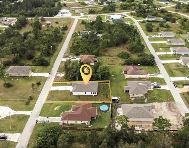 447 Raymer St, Lehigh Acres, FL 33974 - aerial view of property's location featuring nearby suburban area