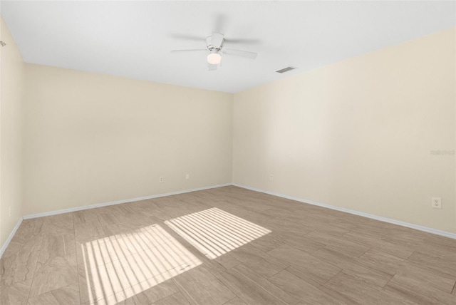 empty room with ceiling fan