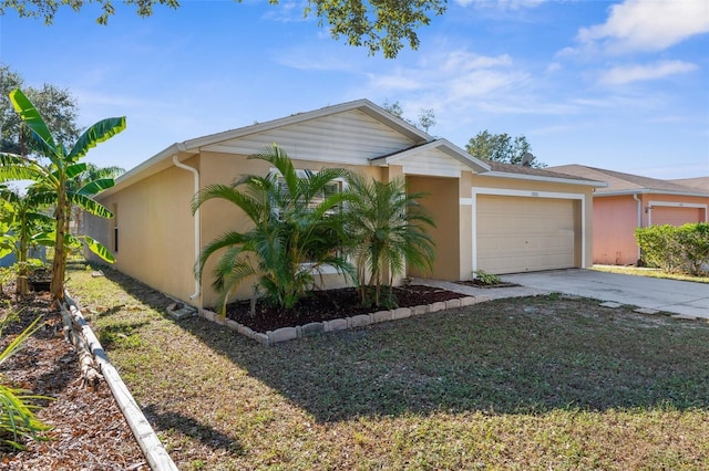 single story home featuring a garage