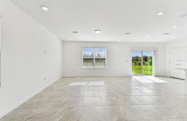 10328 Cross River Trl, Parrish, FL 34219 - empty room with recessed lighting, baseboards, light tile patterned floors, and visible vents