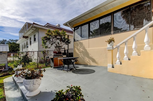 view of patio / terrace featuring area for grilling