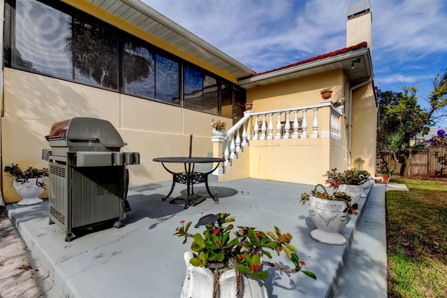 view of patio / terrace featuring area for grilling