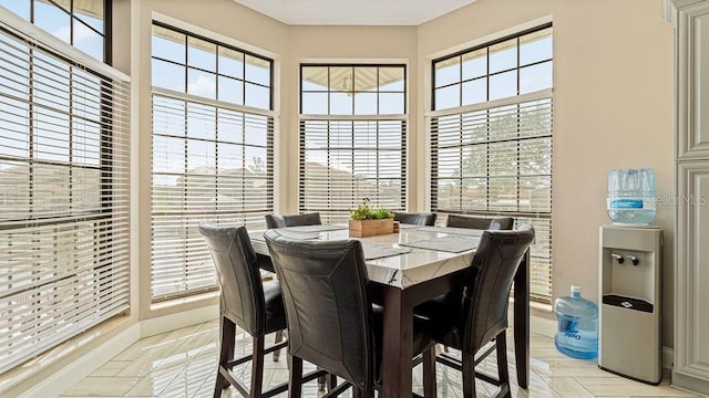 dining space featuring plenty of natural light