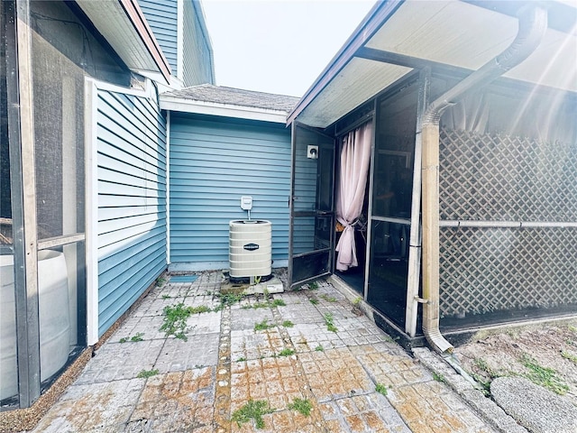 view of patio / terrace with central AC unit