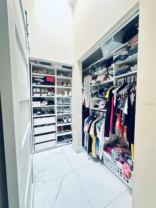 view of walk in closet