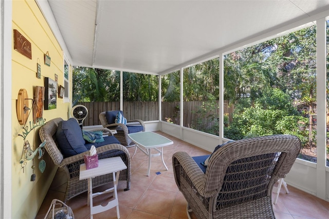 view of sunroom