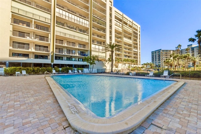 view of pool with a patio