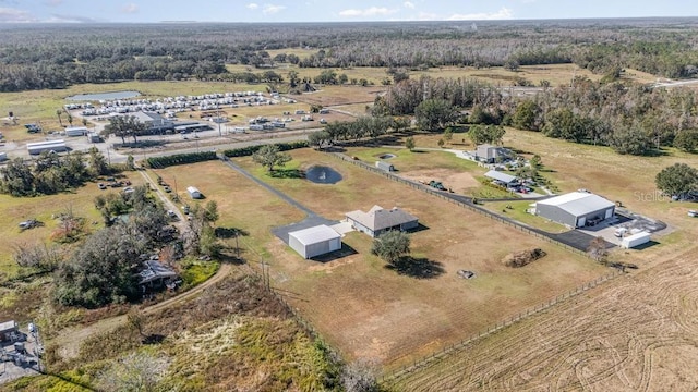 aerial view featuring a rural view