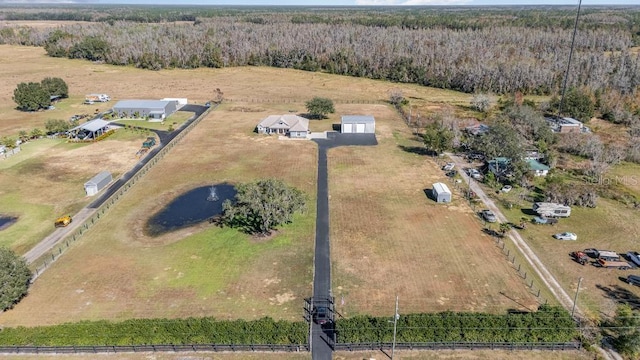 bird's eye view featuring a rural view