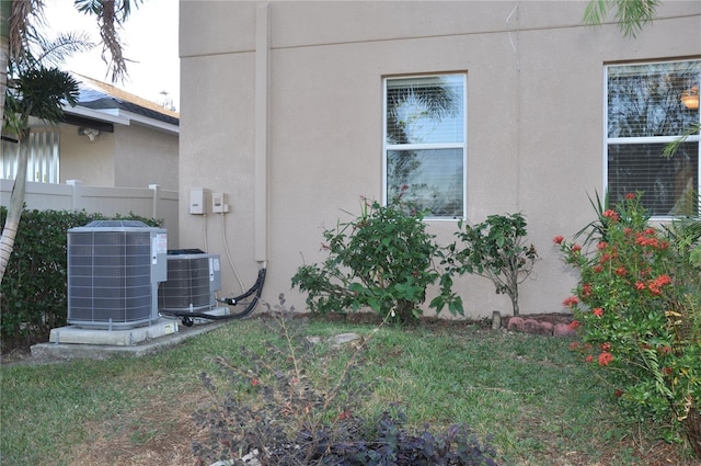 view of property exterior featuring central AC unit