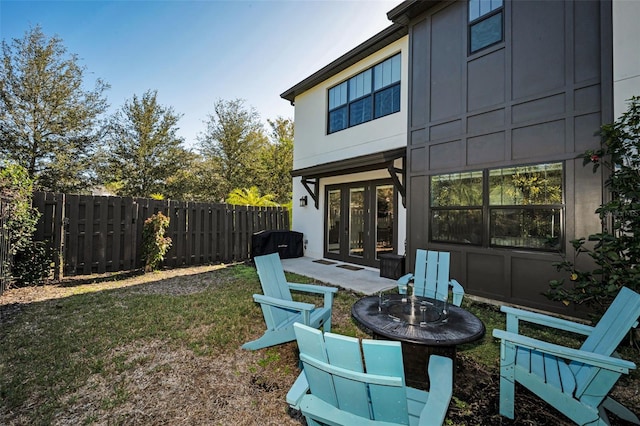 exterior space featuring french doors