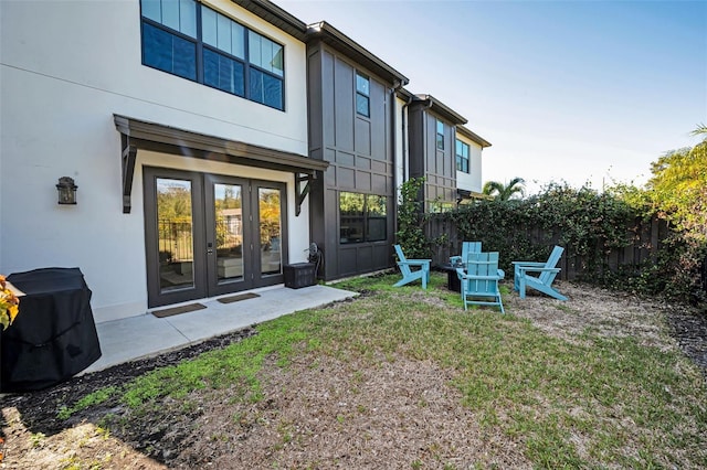 exterior space with french doors