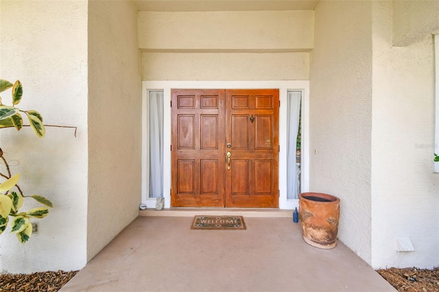 view of doorway to property