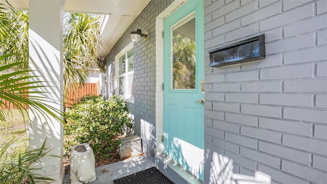 view of doorway to property