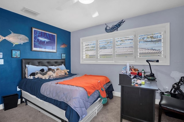 view of carpeted bedroom