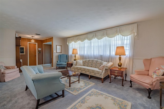 view of carpeted living room